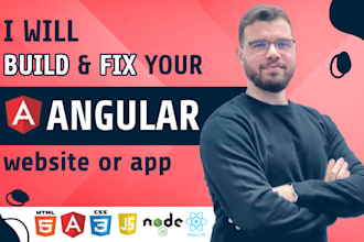 develop or fix your full stack angular nodejs web app