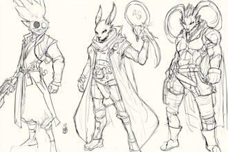 make sketch your character concept or anything that you want