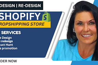 create, redesign, develop online shopify ecommerce website or dropshipping store