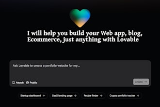 build stunning web apps using lovable