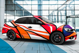 create a professional racing car wrap for you