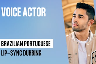 record your vsl with a brazilian portuguese voice over and acting expertise