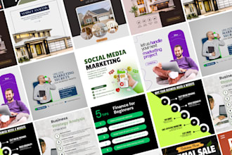 create professional social media posts for facebook, instagram and linked