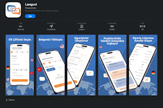 create app design and develop mobile app