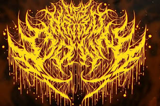 design death metal, black metal and heavy metal logo for your band