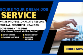 write professional ats resume, executive, usajobs, federal, government resume