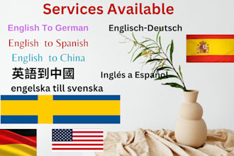 do translate english to german and spanish to english