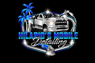 draw auto detailing, car wash, mobile wash logo
