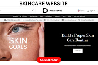 design high selling skincare website skincare shopify website self care website