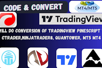do conversion of tradingview pine script to ctrader ninjatrader8, quantower, mt5