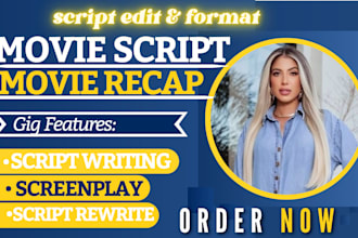 proofread edit format screenplay stageplay movie script tv series in final draft