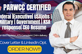 write federal resume for executive, military, usajobs, ksaresponse, ceo coo, cso
