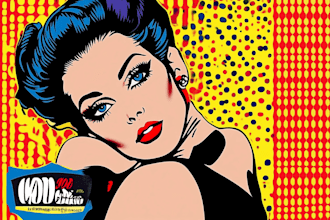 draw a retro pop art roy lichtenstein style