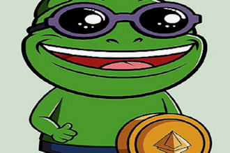 draw funny meme coin art in pepe, wojak, ponke style, 2d meme video animation