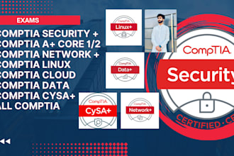 assist you comptia a, sec, network, cysa and all certs
