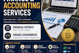 do excel projects, financial reports, and finance assignments