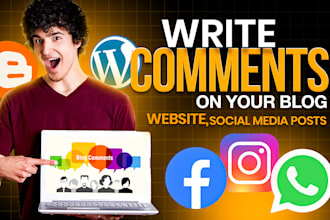 write comments on your blog, website, or social media posts