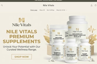 design private label supplement store supplement website
