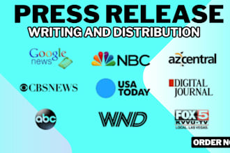 write UK press release and distribute to UK premium news site