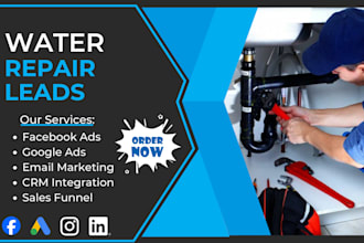 generate water repair leads water filtration leads water treatment leads