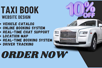 design car rental website, car, auto detailing website, taxi booking website