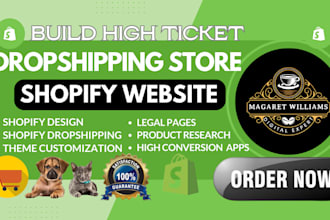 build high ticket shopify dropshipping store or shopify website for your niche