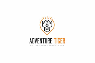 design a modern adventure tour logo for your travel agency