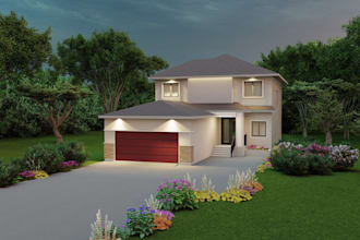 create 3d exterior interior models and 3d rendering for your house building