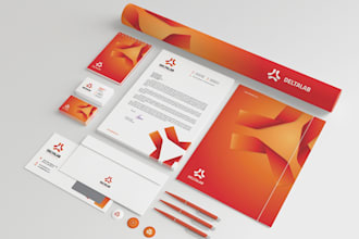 design business card and brand identity