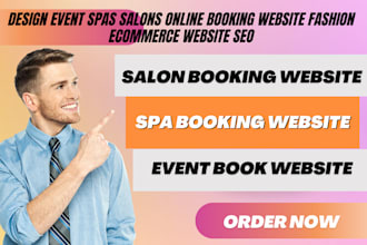 design  event  spas salons online booking website fashion ecommerce website seo