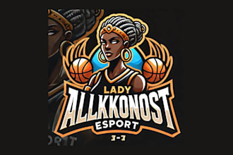 do amazing lady alkonost esport mascot logo for your company