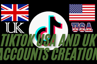 usa or UK tiktok account creation