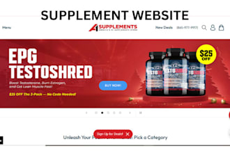 design 7 figure supplement website nutrition supplement website supplement store