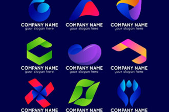 draw minimalist modern abstract logo design