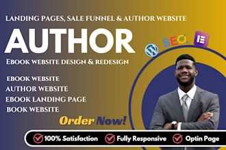design author website, book author website, ebook website, ebook landing page