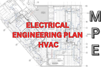 do electrical plan, plumbing mep drawing, hvac and commercial permit plans