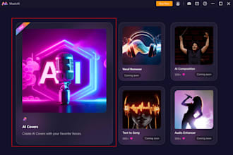develop ai music generator app, ai video generator app, ai image app