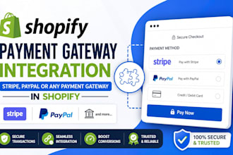 do shopify stripe paypal or payment gateway integration in shopify