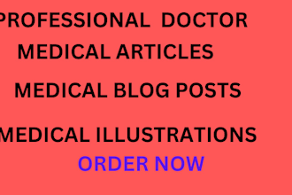 write medical articles or medical blog posts as a doctor