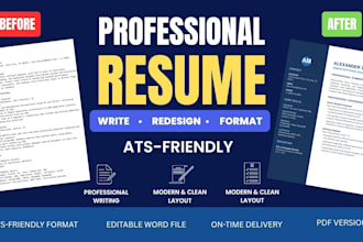 write and redesign a professional resume or CV