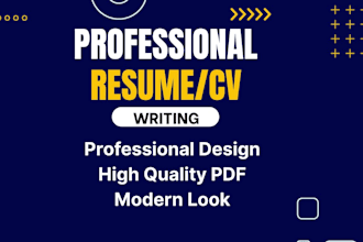 write, redesign your resume and cv professionally, resume writing