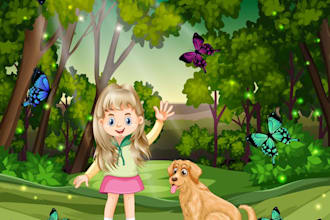 do children story book illustration and covers