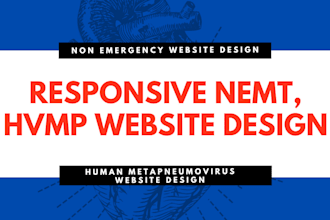 design a responsive non emergency medical transportation website, hmpv website