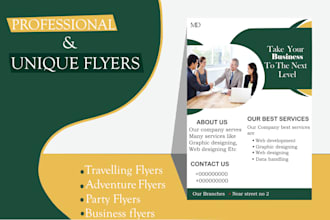 design corporate and hiring flyers