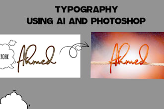 create typography using ai and photoshop