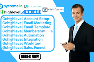 setup sales funnel landing page in gohighlevel kajabi clickfunnels systeme io
