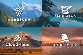 do a creative minimalist business logo design with creative thinking