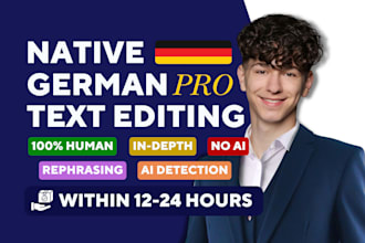 proofread and enrich your text as a native proofreading german