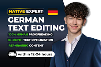 proofread any german content as a native proofreading german