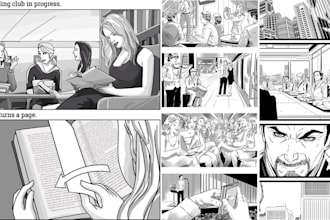draw manga page comic pages manga storyboards graphic novel manga artist